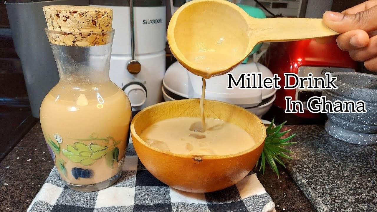 Millet drink Ghana//Ghana Spicy Millet Drink/Zonkom