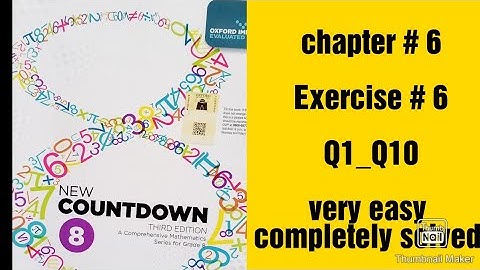 oxford new countdown book 8 third edition || chapter 6 || Exercise 6 || Q1_Q10 || complete solved