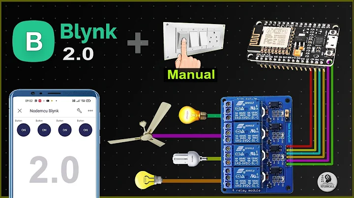 Home Automation using NodeMCU ESP8266 and Blynk 2.0 with real-time feedback | IoT Projects 2021