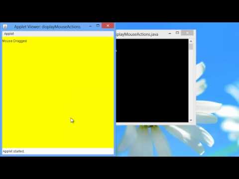 Java Program to Capture Mouse Actions in Applets