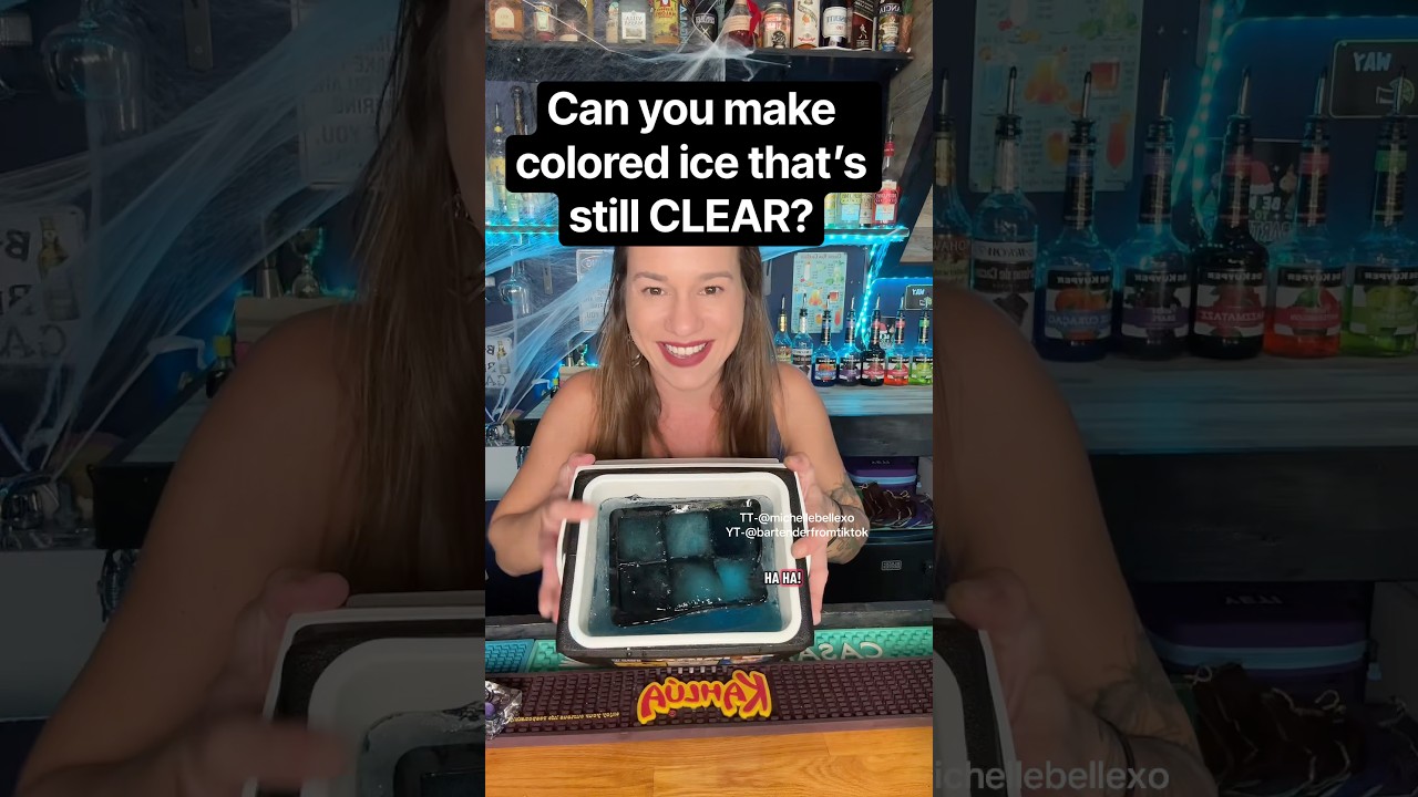 Making Clear Colored Ice at Home 🧊 Can Blue Ice Cubes Stay Transparent? #science #clearice
