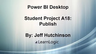 Power BI A18 - How To Publish To The Web (Student Project)