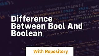 difference between bool and boolean