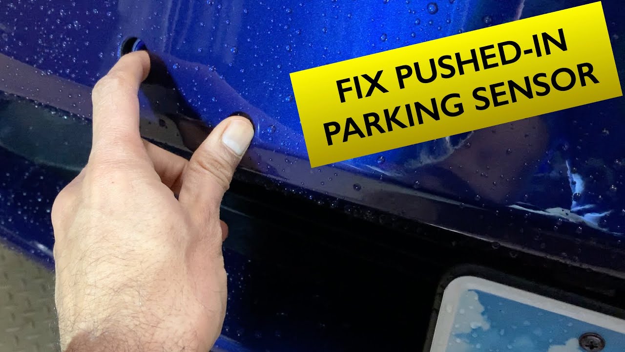 Tesla Model Y. How to open the Frunk and Fix pushedin Parking Sensor