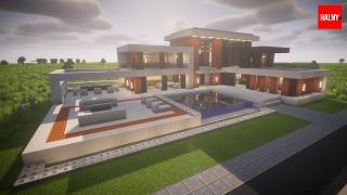 How to make a beautiful modern house in minecraft