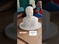GRANDMA 3D STATUE READY FOR PAINTING 🎨✨ | AMAZING 3D PRINT TRANSFORMATION! #shorts
