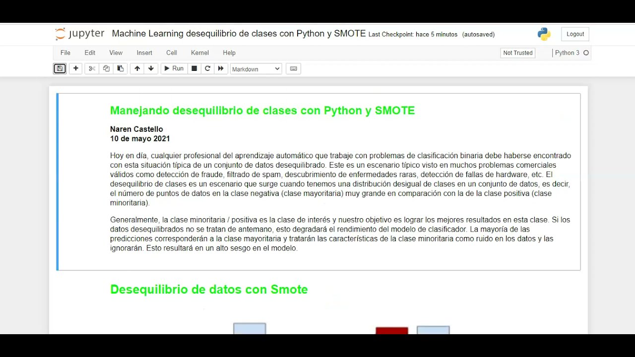 Machine Learning desequilibrio de clases con Python y Smote - YouTube