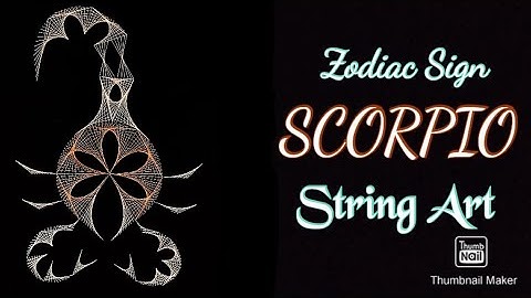 DIY String Art on Paper Scorpio Sunsign