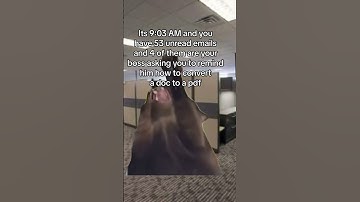 Email Jungle vs. Boss Tech Tips: Navigating Unread Messages with a Side of PDF Wisdom!📧🤔💻 #workmemes