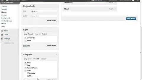 Wordpress 3 Essentials Lesson 14   Custom Menus