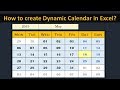 Creating Dynamic Calendar in Worksheet (No Macro) - Simple and Easy