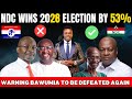 BREAKING NEWS🤯NDC To Win 2028 Election By 53% Bawumia Will Be Defeated As Mahama Pave Way