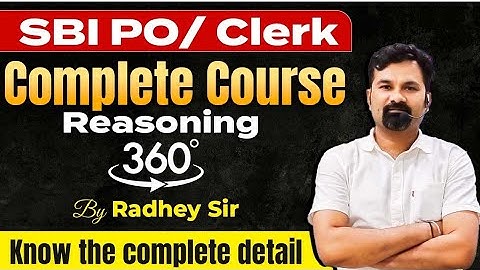 New Reasoning Live Course Prelims + Mains by Radhey Sir I Complete Batch For Bank Exams
