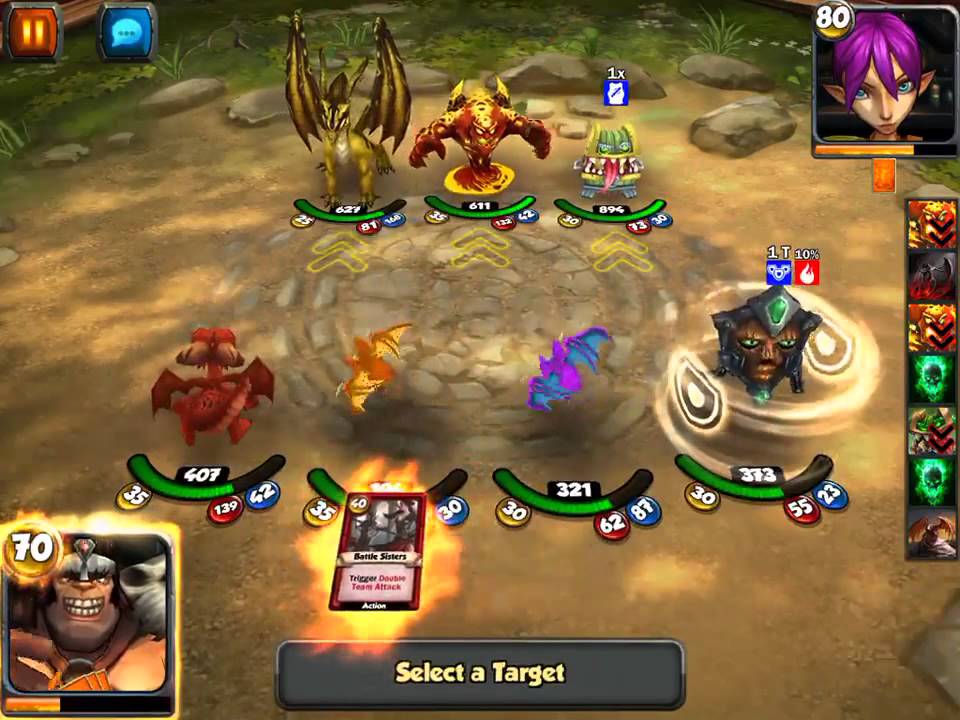 Card King Dragon Wars RealTime PvP Battle Replay! YouTube