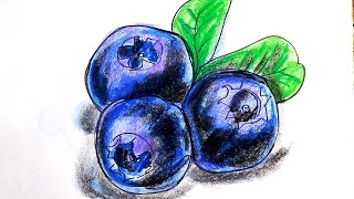 Как нарисовать ягоду ЧЕРНИКУ / Урок рисования для детей поэтапный Как нарисовать ягоду ЧЕРНИКУ / Урок рисования для детей поэтапный