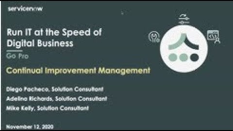 ITSM Pro Series: Continual Improvement Management 20201112 1802 1