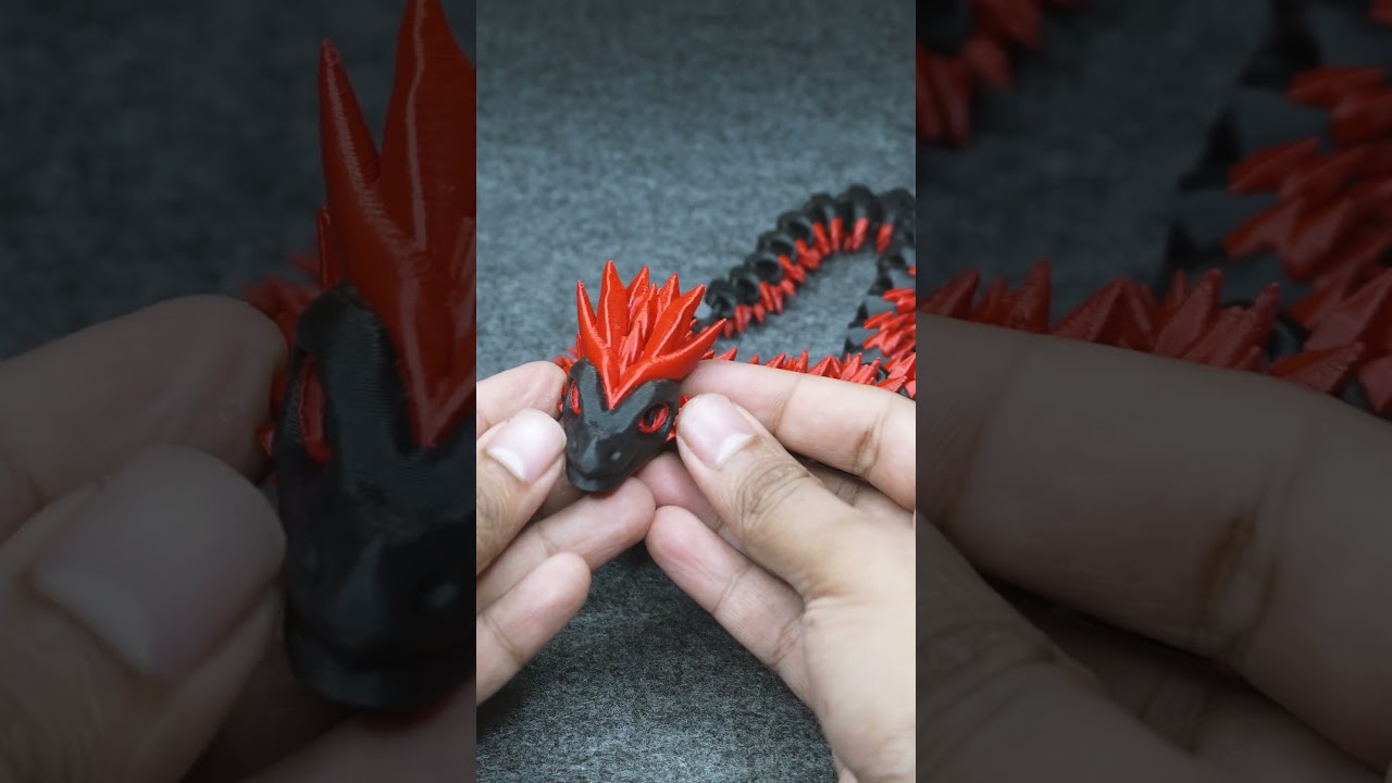 3D printed Flexi Articulated Dragon Toy