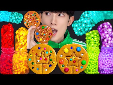 ASMR MUKBANG | 직접 만든 꿀젤리 달고나 먹방 SQUID <strong>GAME</strong> HONEYCOMB DALGONA CHALLENGE RECIPE DESSERT JELLY <strong>CANDY</strong>