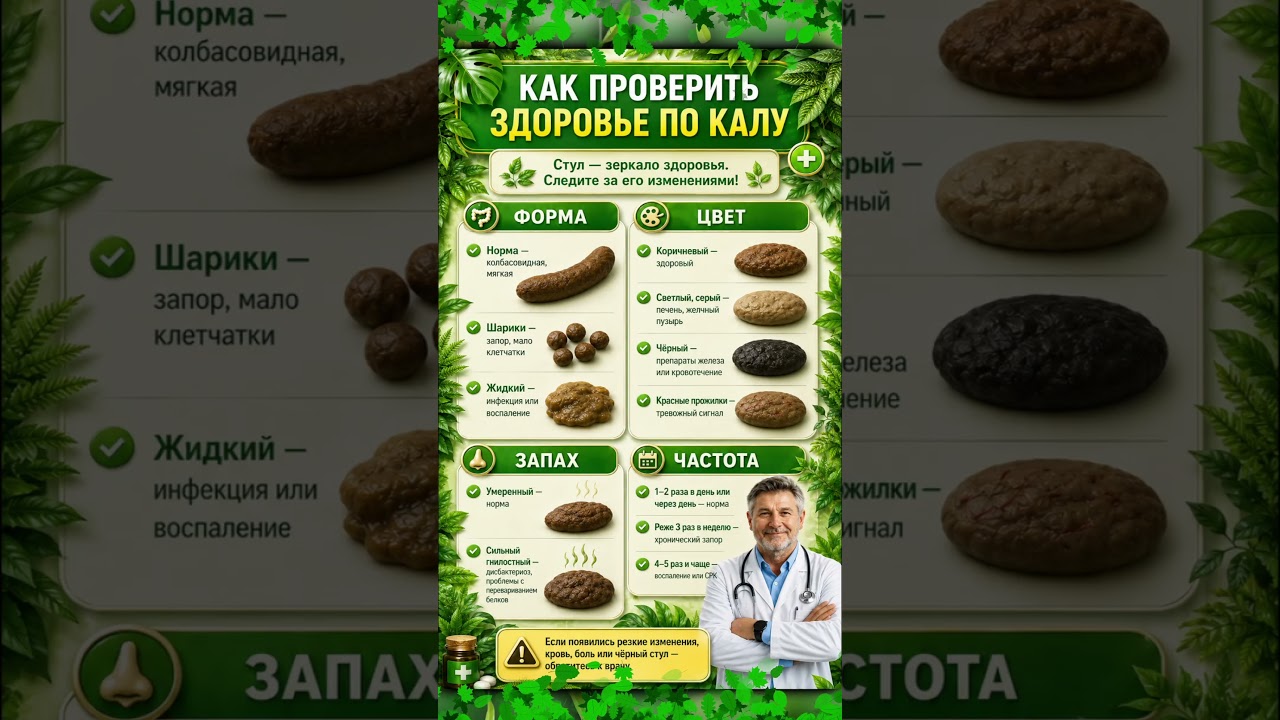 Как стул показывает проблемы ЖКТ #кишечник #советыврача #здововье