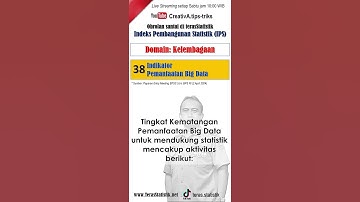 38 Indikator EPSS: Pemanfaatan Big Data (Domain Statistik Nasional) #epss #ips #sdi  #datamanagement