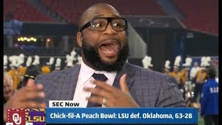 Marcus Spears &quot;heated&quot;: LSU DESTROY Oklahoma 56-21 in Peach Bowl 2019 College Football Playoff