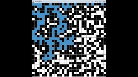 Percolation simulation