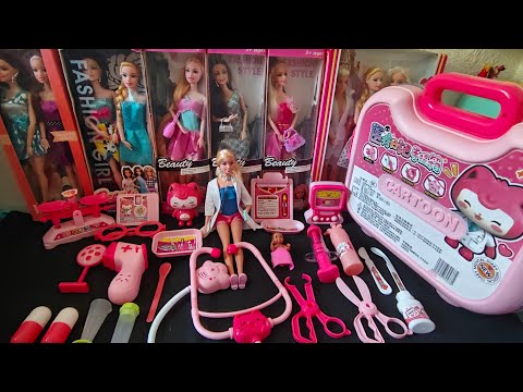 ASMR 10.16 minutes most satisfying with unboxing Barbie dolls cartoon doctor toys sets🩺💊