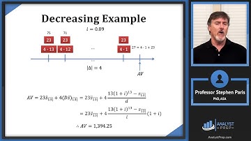 Non-Standard Decreasing Annuity (SOA Exam FM–Financial Mathematics–Module 2, Section 6, Example 2)
