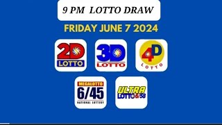 LOTTO RESULTS DRAWS TODAY JUNE 7 2024