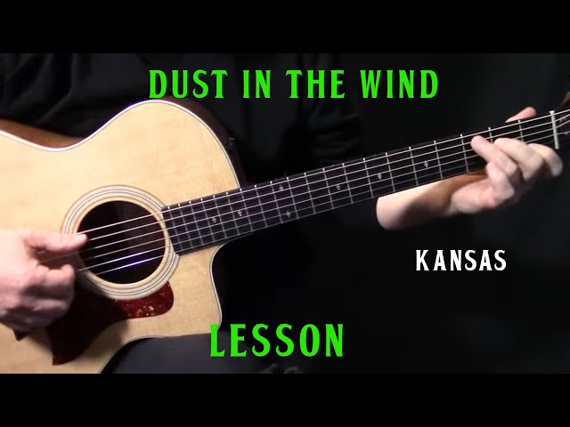 how to play Dust In the Wind on guitar by Kansas acoustic guitar lesson tutorial class=