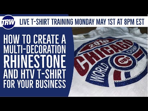 How to Make a Multi Dec Rhinestone & HTV T-Shirt Start to Finish