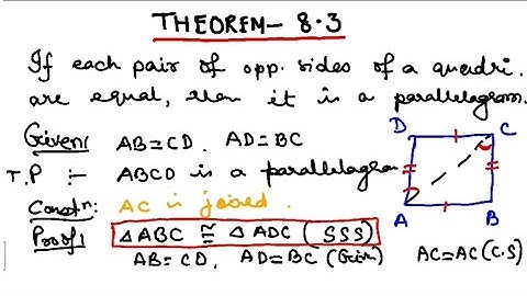 Theorem 8.3 | class 9