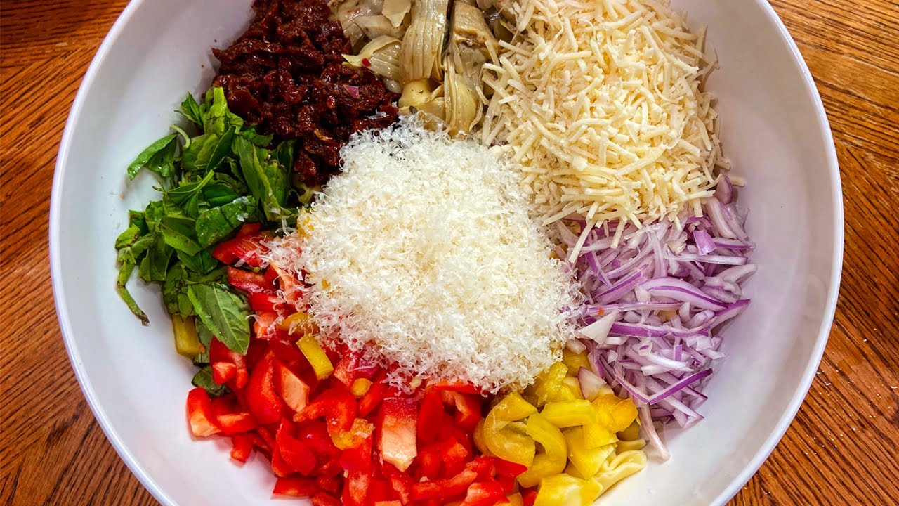 BEST Tortellini Pasta Salad w/ SunDried Tomatoes and Artichokes YouTube