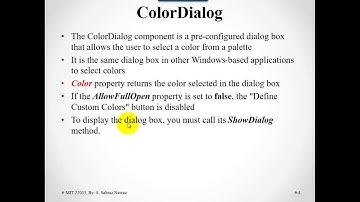 Chapter 05 - 01 Colour Dialogbox