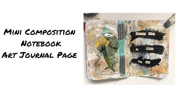 Easy Mixed Media Art Journal Spread /Art Journal With Me Composition Notebook/ Art Tutorial