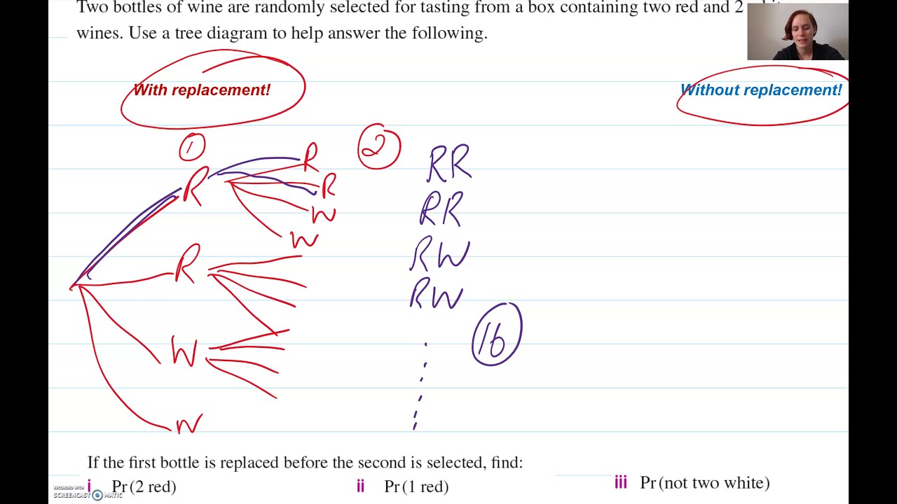 Calculating probability using tree diagrams - YouTube