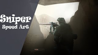 Sniper Photoshop Speed Art screenshot 1