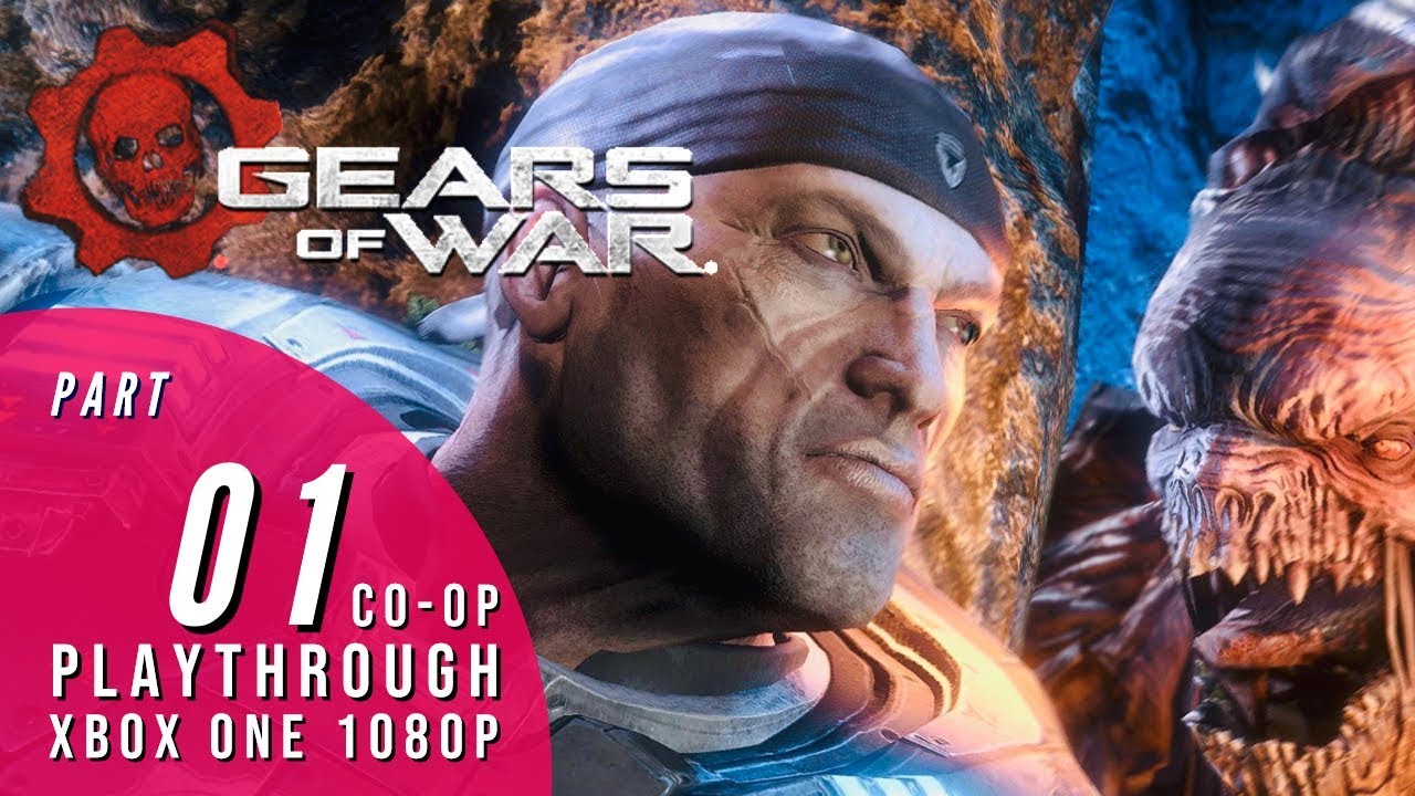 GEARS OF WAR 1 Coop Playthrough Gameplay Part 1 [ XBOX 1080p HD