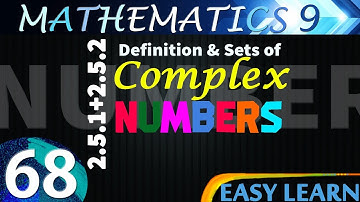 MG-9 Episode#68 | 5.5.2 Definition and Sets of Complex Numbers  Urdu/Hindi | Chapter#2 class 9th