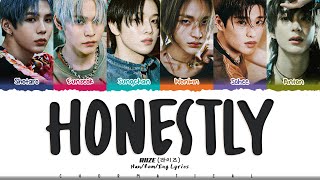 RIIZE "Honestly" Lyrics (라이즈 "Honestly" 가사) (Color Coded Lyrics)