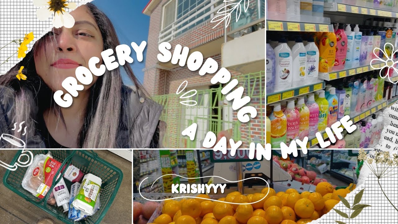 Grocery shopping 🛒| A day in my life 🫰🏻#southkorea #groceryshopping #easthetic #srilanka #trending 