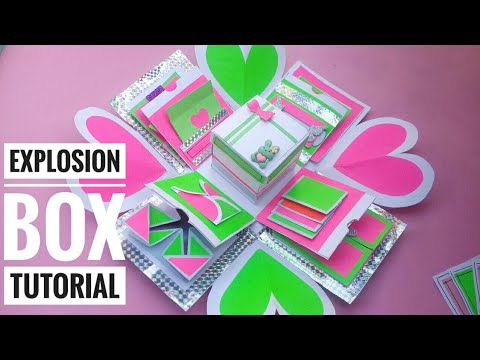 DIY Explosion box tutorial|Colourful explosion box|Full Tutorial|Prachi ...