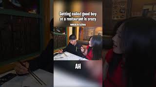 She called him 'good boy' at a restaurant 💀