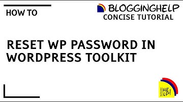 How to reset WordPress admin password using cPanel
