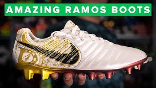 WHITE GOLD Nike Tiempo 7 Sergio Ramos boots -