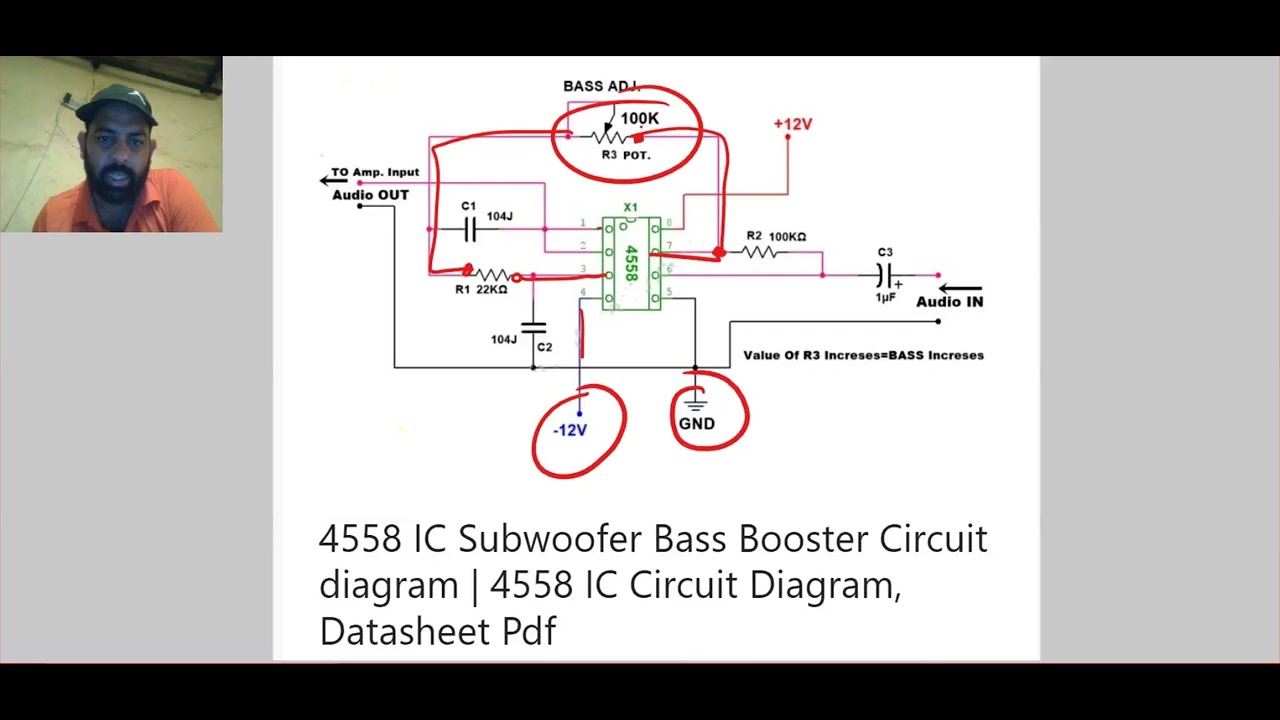 4558 circuit diagram |4558 ic bass circuit|4558 ic subwoofer circuit