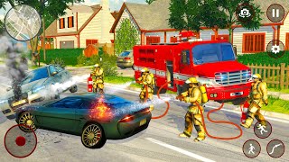 Real Firefighter Simulator 3D - Fire Fighter Truck Driving - Android Gameplay screenshot 1