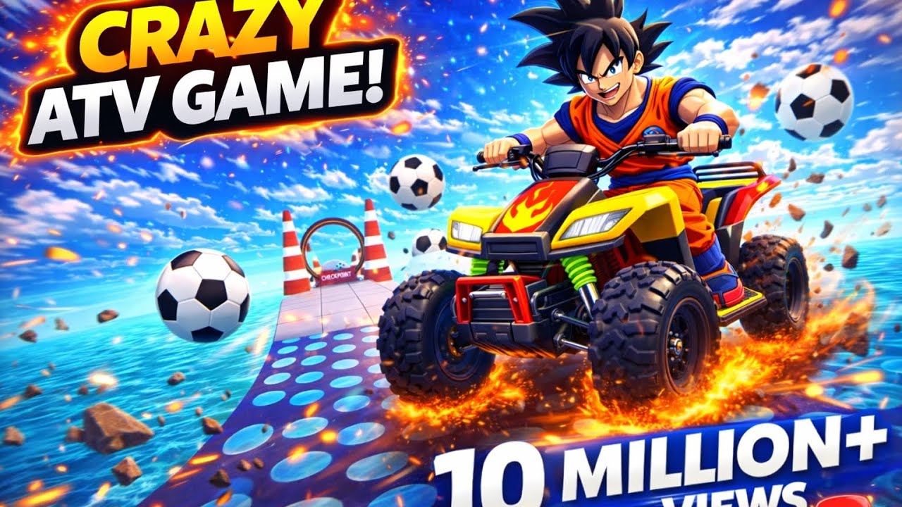 GOKU DRIVING ATV Bike 😯 | Bike Stunt | Amazing Drive | ❤️KidsPlayTrack❤️