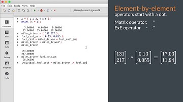 GAUSS Basics: Matrix operations