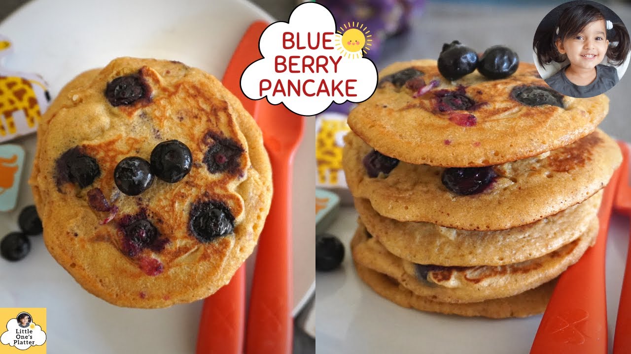 Baby pancake recipe Oats & whole wheat blueberry pancake Breakfast pancake for baby 1 year